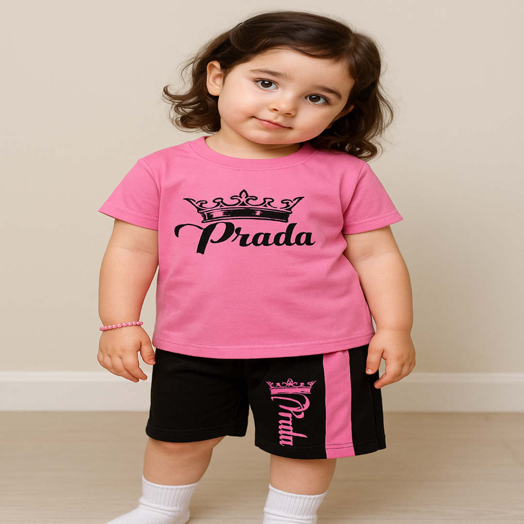 Princess Style for Little Divas – Pink Shirt & Short Set
