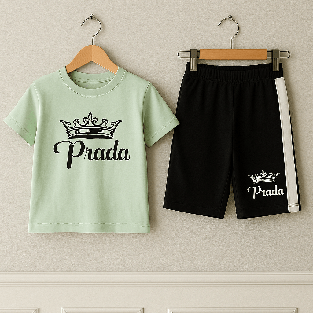 light mimint - green Prada - style shirt and shorts green - Weariums